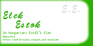 elek estok business card